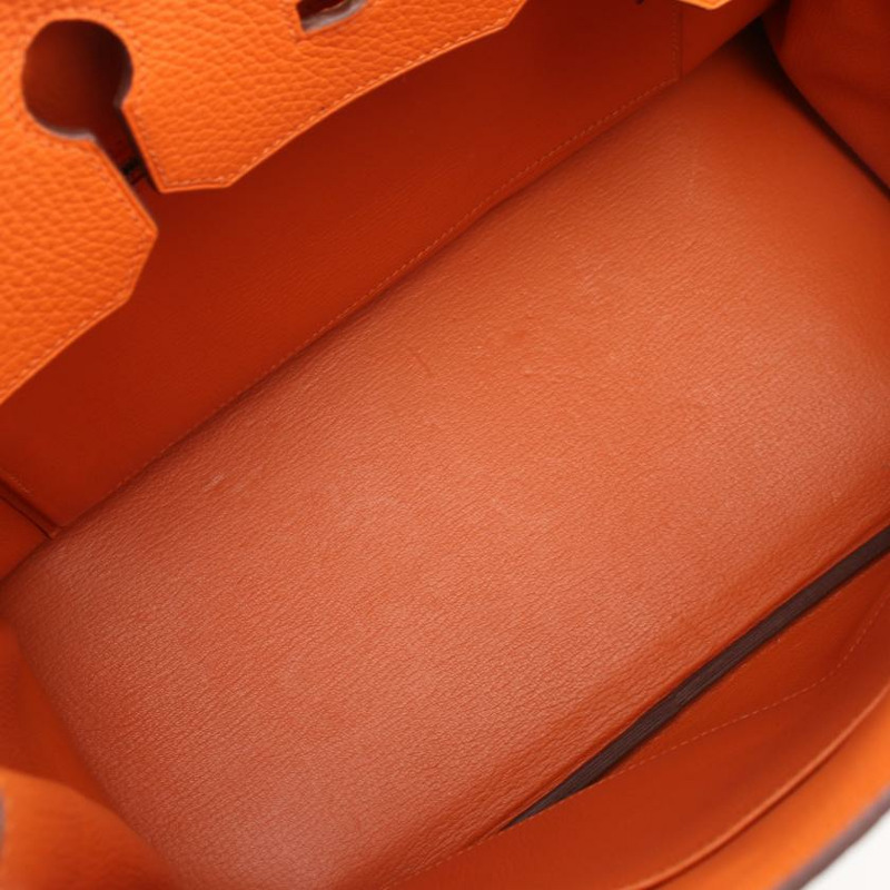 【日本直送】 Birkin 鉑金包35 手提包 Togo小公牛皮 橙色 金色五金 □N刻印-5