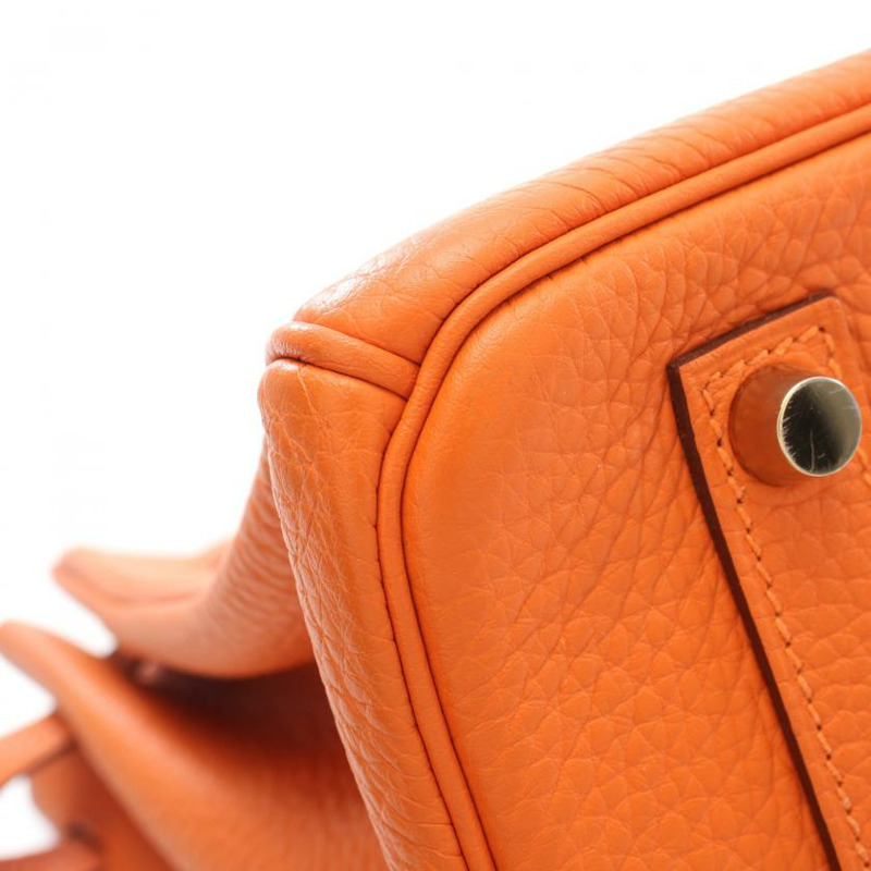 【日本直送】 Birkin 鉑金包35 手提包 Togo小公牛皮 橙色 金色五金 □N刻印-7