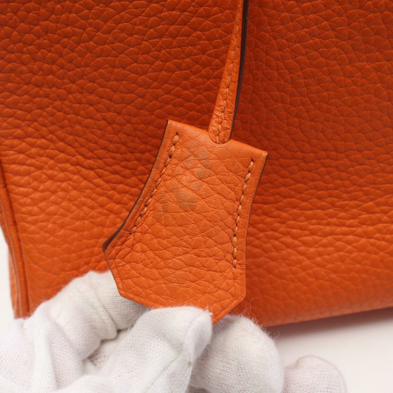 【日本直送】 Birkin 鉑金包35 手提包 Togo小公牛皮 橙色 金色五金 □N刻印-9