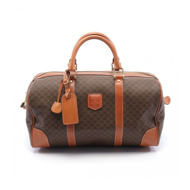 【日本直送】 Macadam老花 波士頓包 PVC 皮革 深棕色 棕色-0