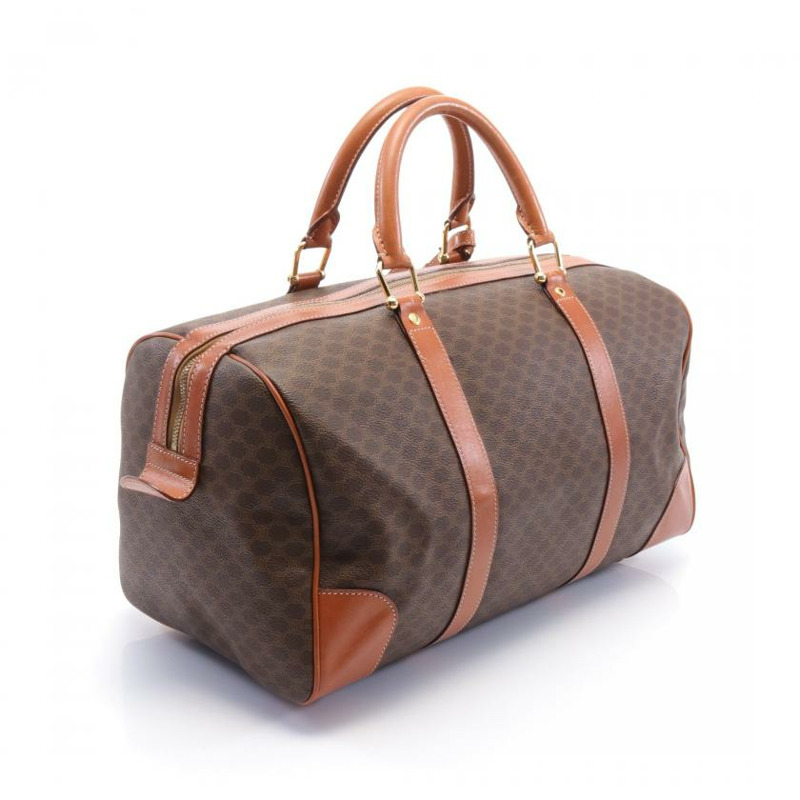 【日本直送】 Macadam老花 波士頓包 PVC 皮革 深棕色 棕色-1