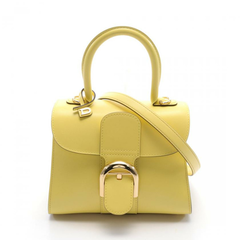 【日本直送】 Brillon 小型的 手包 皮革 黃色 兩用款-0