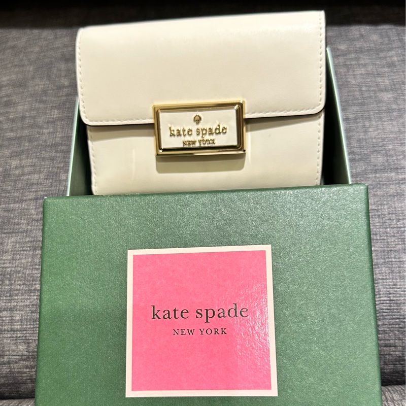 Kate Spade New York 白色方扣氣質中夾 禮盒組-1