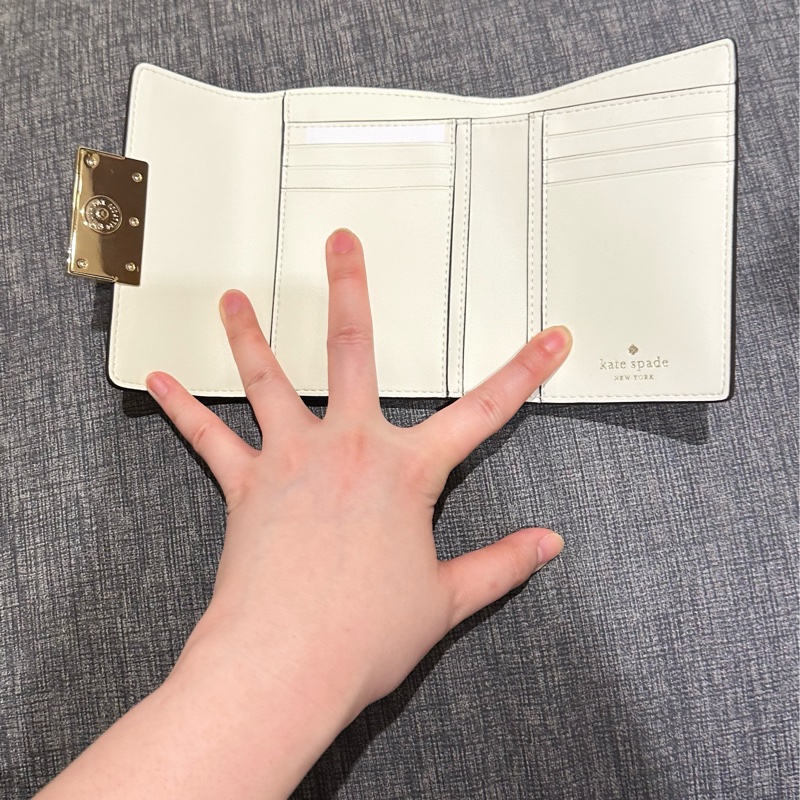 Kate Spade New York 白色方扣氣質中夾 禮盒組-6