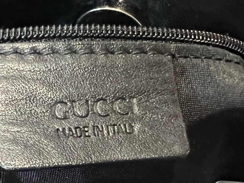 GUCCI 黑色皮革HOHO款肩背包❤️-8