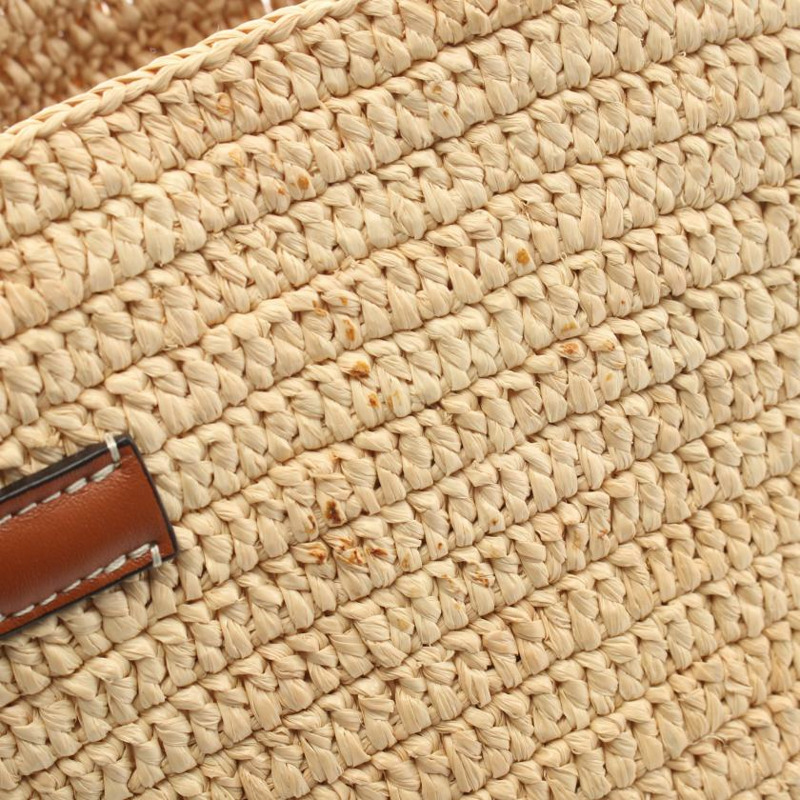 【日本直送】 Big Bag Nano Bucket 提籃包 手提包 酒椰葉纖維 真皮 淺米色 淺棕色 兩用款-4