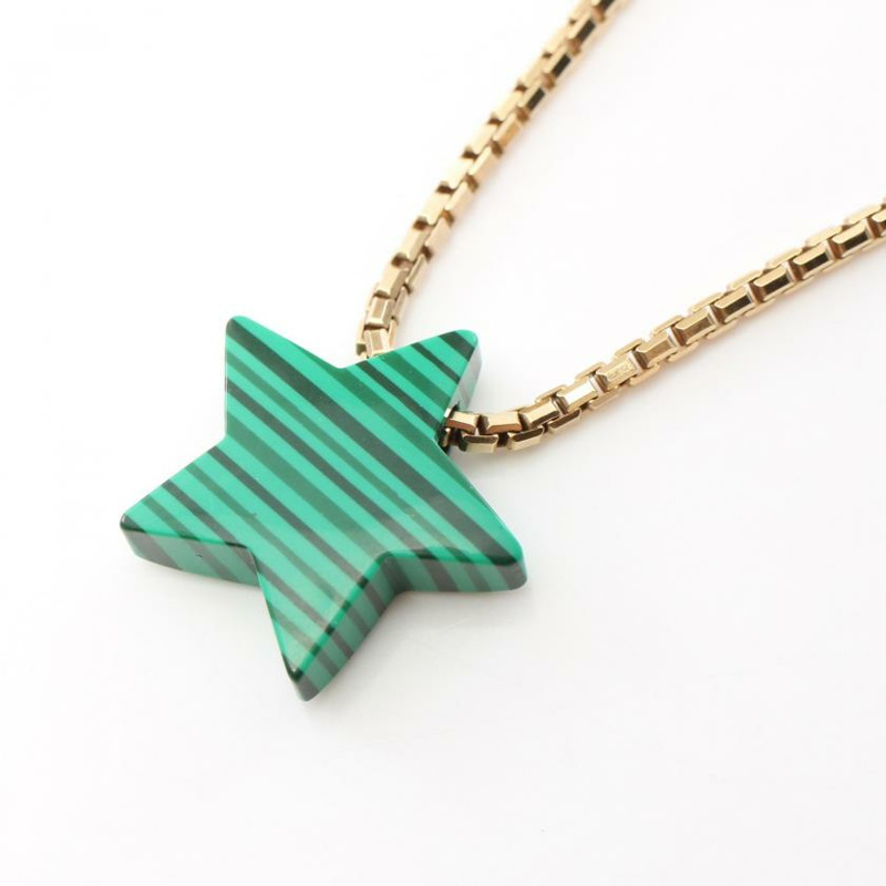 【日本直送】 項鍊 SV925 綠色 金色 星型式樣-0