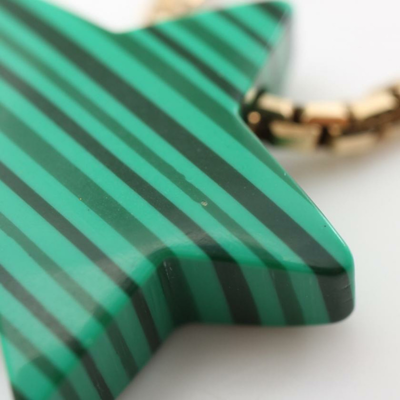 【日本直送】 項鍊 SV925 綠色 金色 星型式樣-3