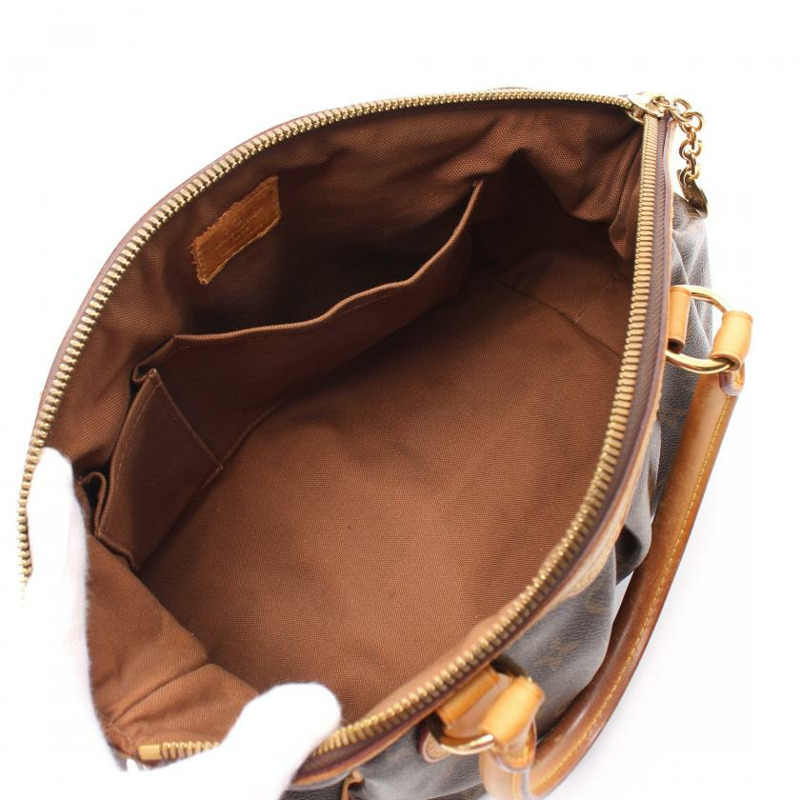 【日本直送】 Tivoli PM   老花手提包 PVC 真皮 棕色-2