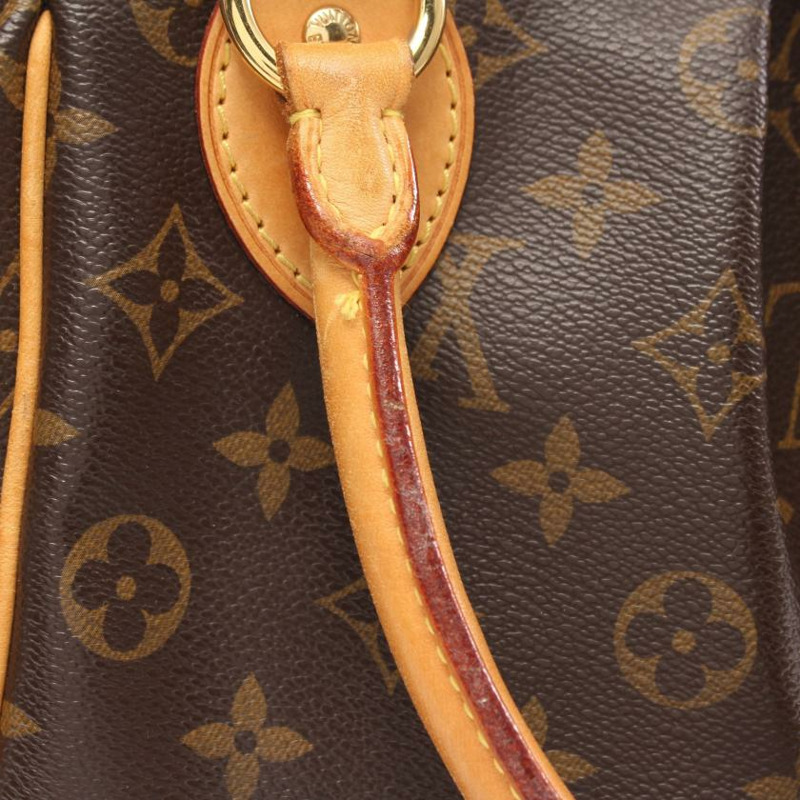 【日本直送】 Tivoli PM   老花手提包 PVC 真皮 棕色-4