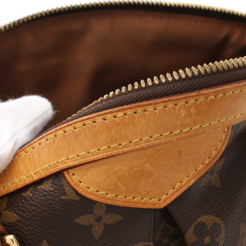 【日本直送】 Tivoli PM   老花手提包 PVC 真皮 棕色-5