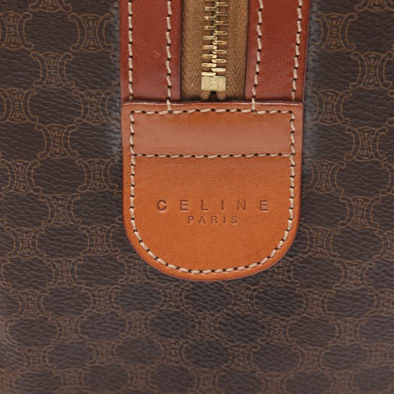 【日本直送】 Macadam 手提包 迷你波士頓包 PVC 真皮 深棕色 淺棕色-3