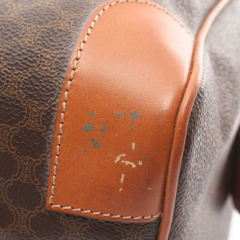 【日本直送】 Macadam 手提包 迷你波士頓包 PVC 真皮 深棕色 淺棕色-4