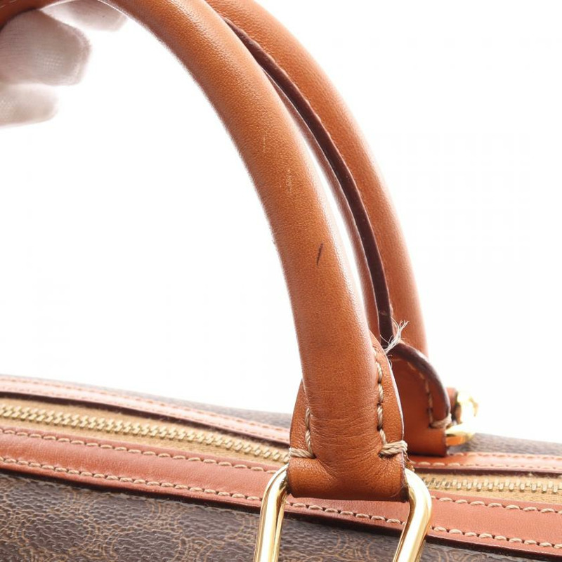 【日本直送】 Macadam 手提包 迷你波士頓包 PVC 真皮 深棕色 淺棕色-7