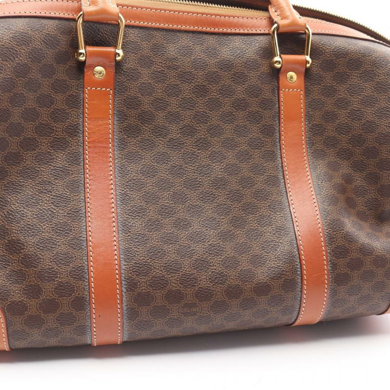 【日本直送】 Macadam 手提包 迷你波士頓包 PVC 真皮 深棕色 淺棕色-8