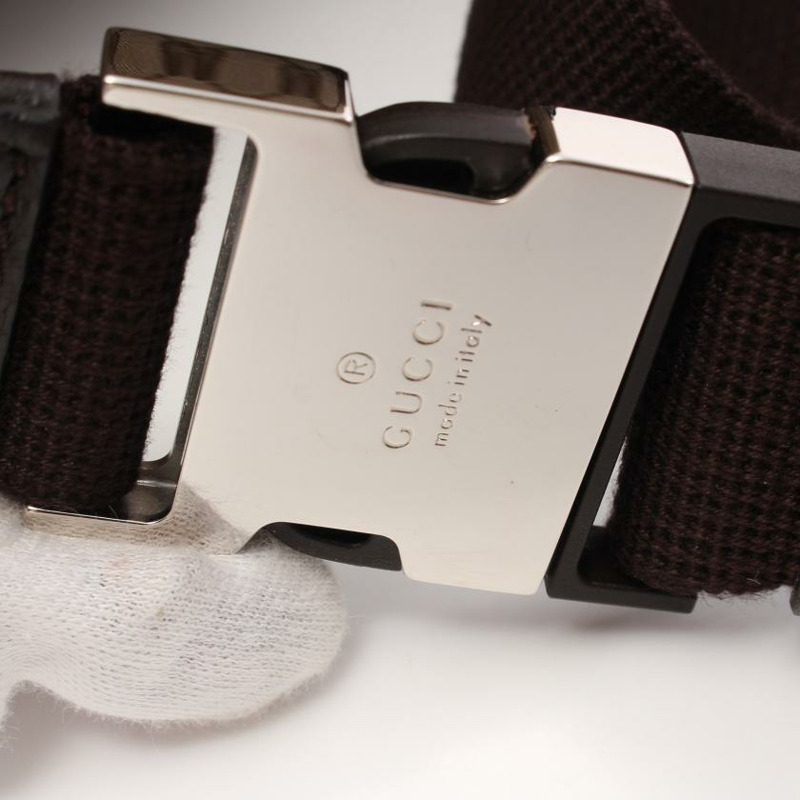 【日本直送】 GG帆布 隨身包 腰包 帆布 真皮 米色 深棕色-4