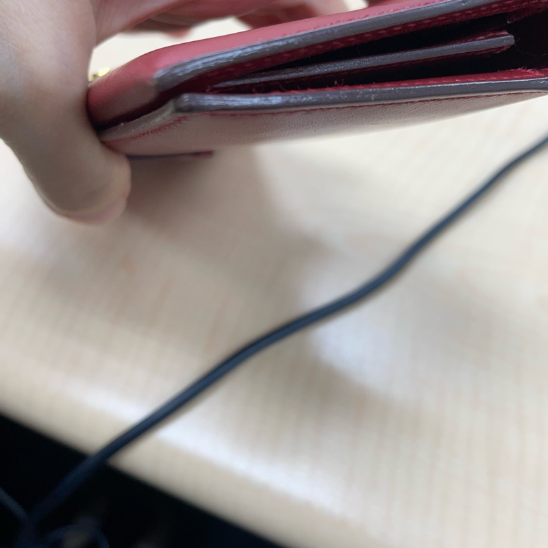 💕過年換新夾💕Hermes 愛馬仕Bearn系列Epsom牛皮紅金H穿式招財長夾-9