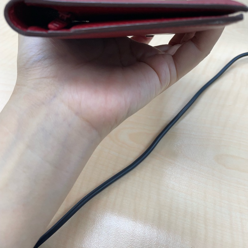 💕過年換新夾💕Hermes 愛馬仕Bearn系列Epsom牛皮紅金H穿式招財長夾-12