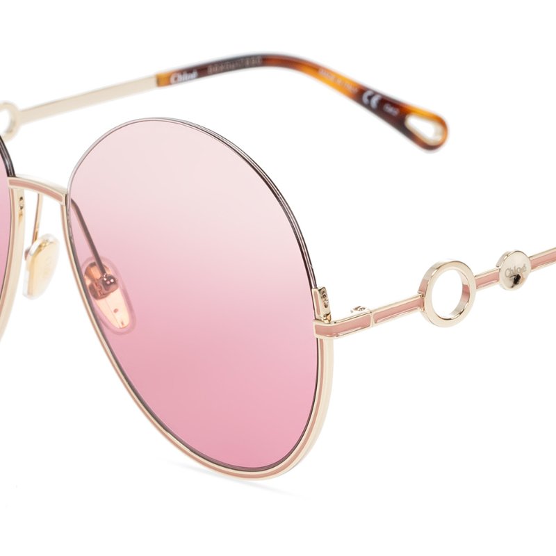 【限時折扣9/13-9/30】Chloe CH0067S Softa超大圓形太陽眼鏡 玫瑰金-2