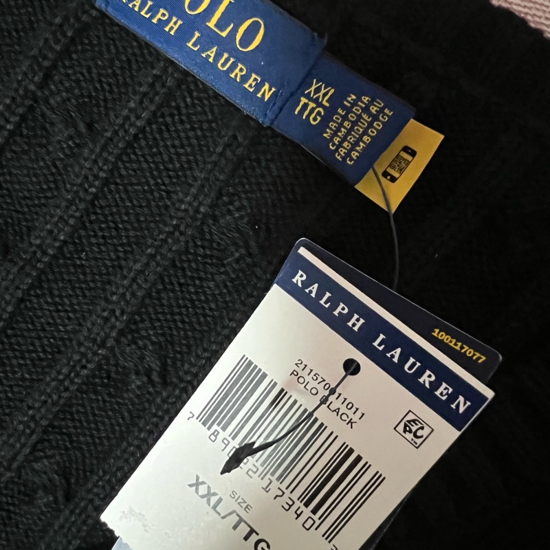 RALPH LAUREN POLO黑色V領針織上衣-3