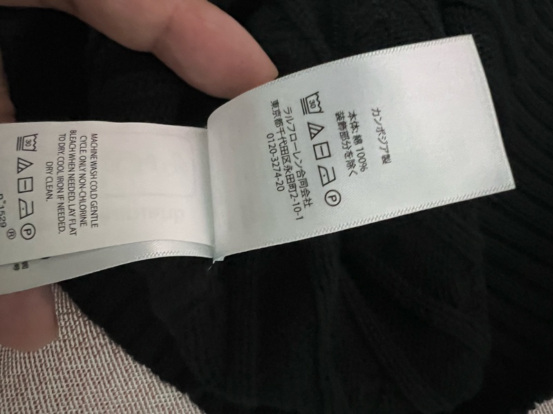 RALPH LAUREN POLO黑色V領針織上衣-6