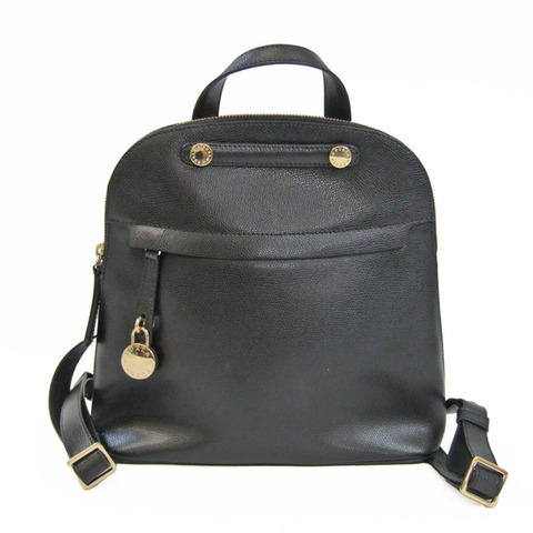 Furla Piper 女士皮革背包 黑色