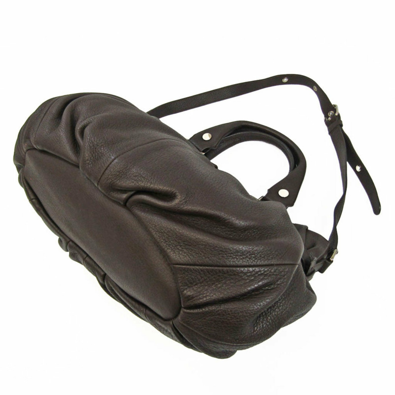 【日本直送】Celine Pillow Small 162713 女式皮革手提包,單肩包深棕色-1