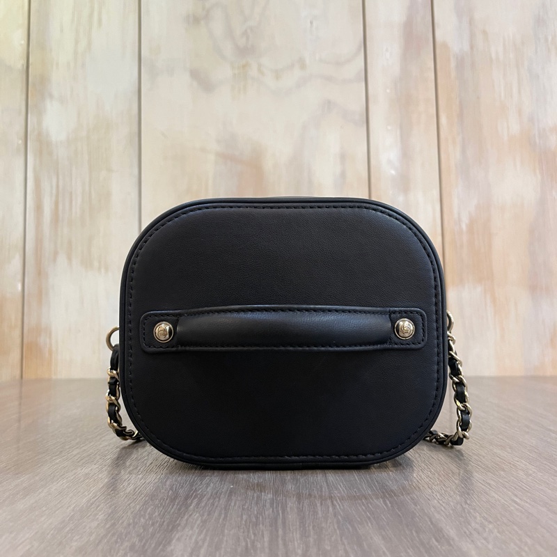 Chanel AS0323黑Box皮帶鏈化妝盒Vanity-14