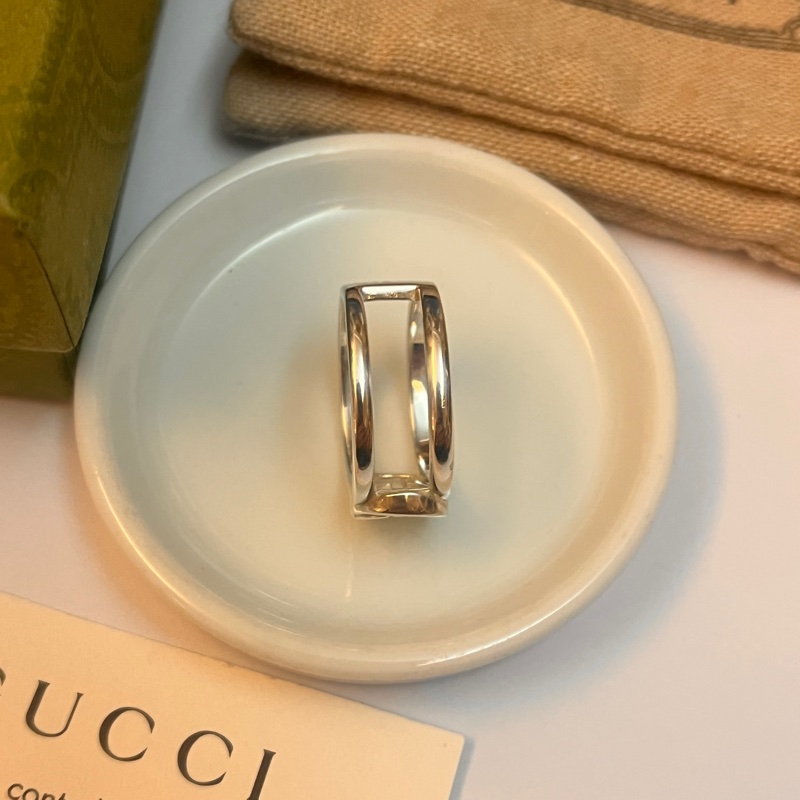 Gucci 經典雙G鏤空戒指-5