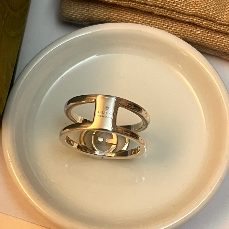 Gucci 經典雙G鏤空戒指-6