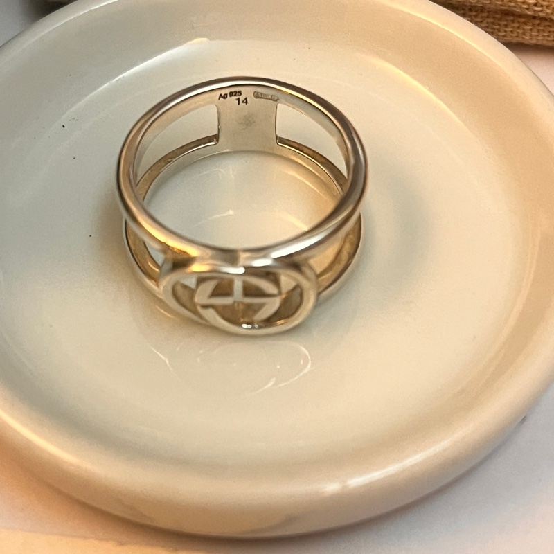 Gucci 經典雙G鏤空戒指-8