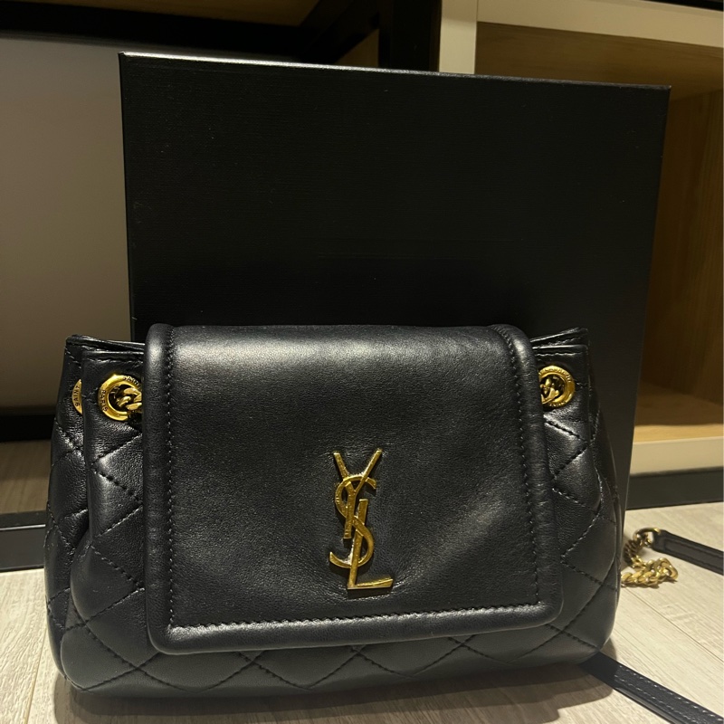 [斑比暴衝💕] 已預訂🈯️YSL 聖羅蘭 nolita 鏈條 小羊皮 黑色 肩背包-1