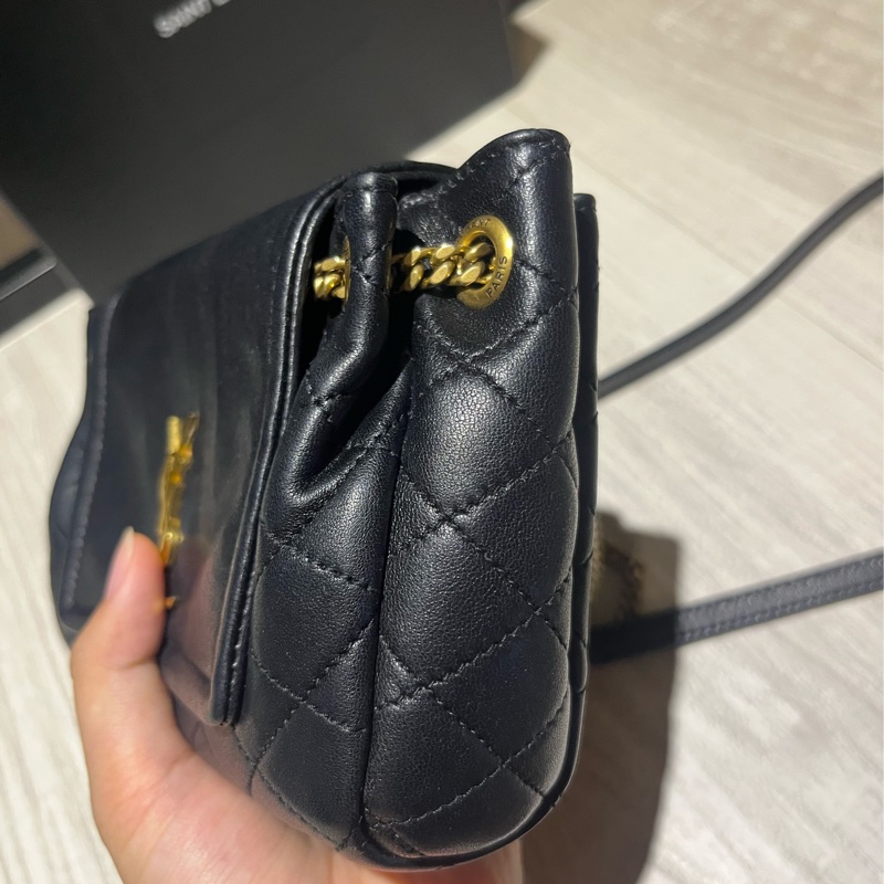 [斑比暴衝💕] 已預訂🈯️YSL 聖羅蘭 nolita 鏈條 小羊皮 黑色 肩背包-5