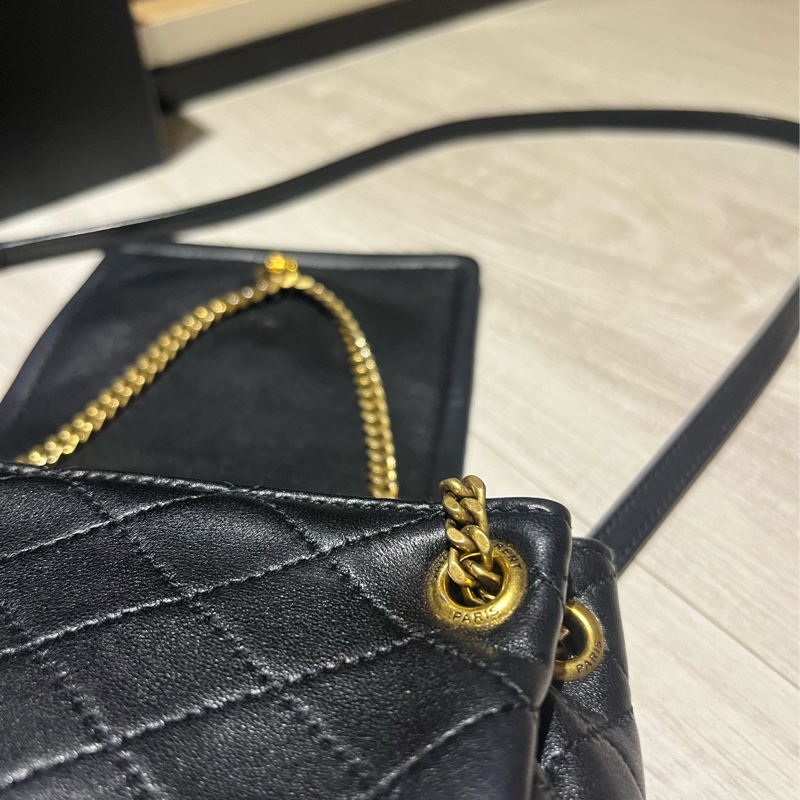 [斑比暴衝💕] 已預訂🈯️YSL 聖羅蘭 nolita 鏈條 小羊皮 黑色 肩背包-13