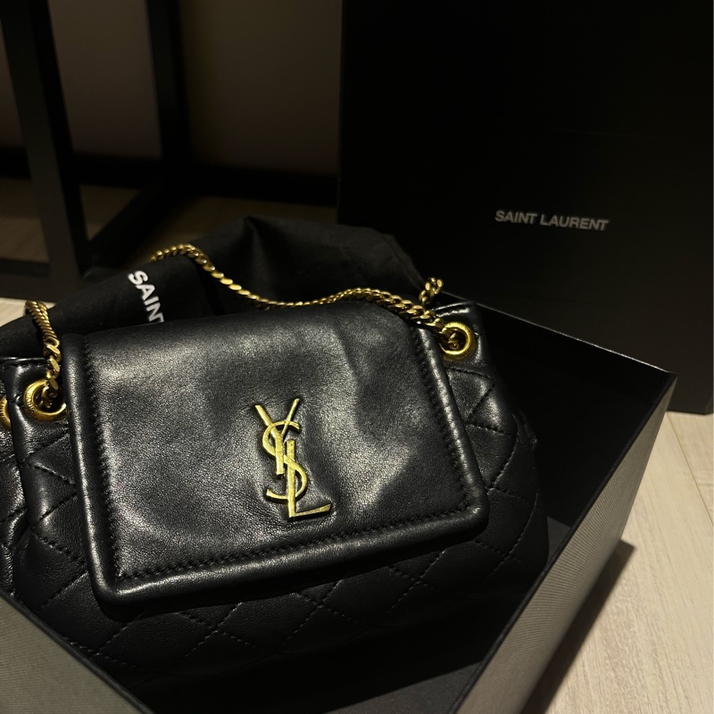 [斑比暴衝💕] 已預訂🈯️YSL 聖羅蘭 nolita 鏈條 小羊皮 黑色 肩背包-30