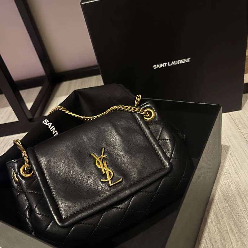 [斑比暴衝💕] 已預訂🈯️YSL 聖羅蘭 nolita 鏈條 小羊皮 黑色 肩背包-32