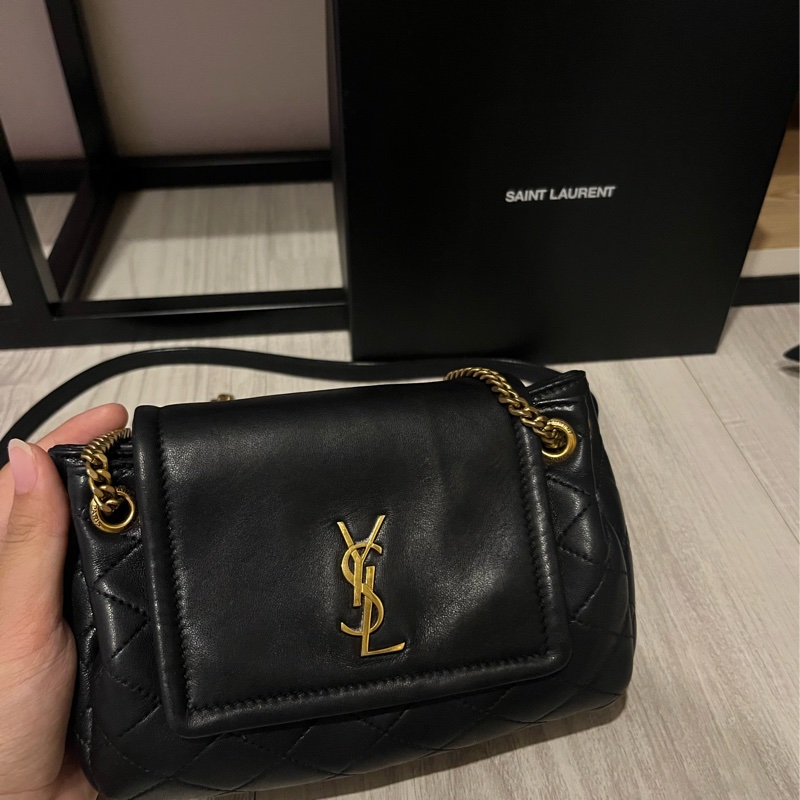 [斑比暴衝💕] 已預訂🈯️YSL 聖羅蘭 nolita 鏈條 小羊皮 黑色 肩背包-33