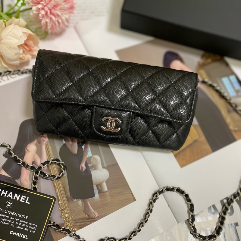 CHANEL香奈兒荔枝皮菱格紋眼鏡墨鏡包-0