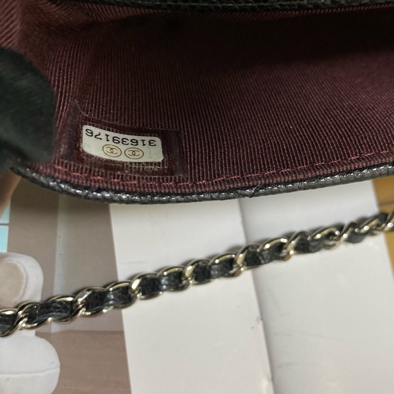 CHANEL香奈兒荔枝皮菱格紋眼鏡墨鏡包-13