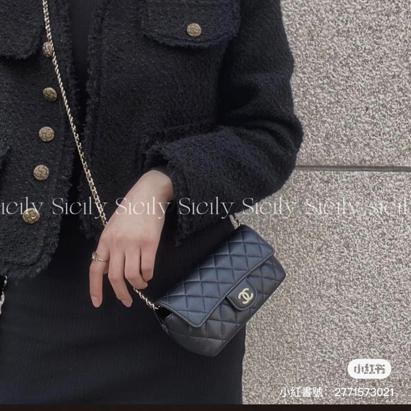 CHANEL香奈兒荔枝皮菱格紋眼鏡墨鏡包-15