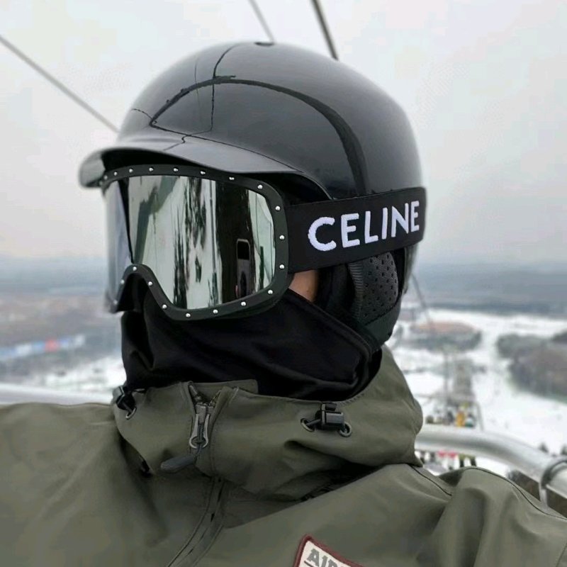 新款Celine滑雪镜🎿 黑/白2色 情侶款不限頭圍-4