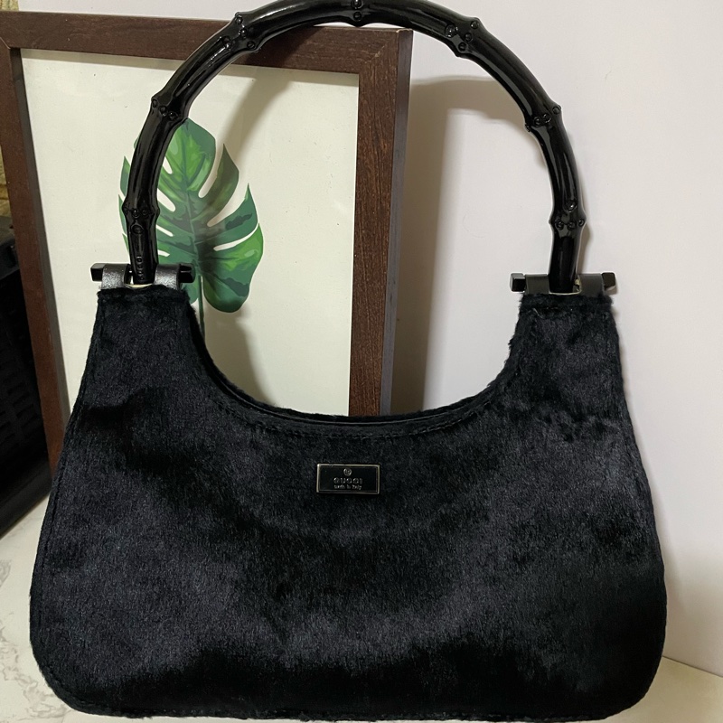 GUcci黑色竹節晚宴包-0