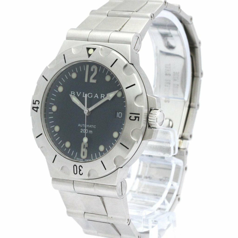 【日本直送】寶格麗 Diagono 自動上鍊不鏽鋼男士運動型 SD38S-1