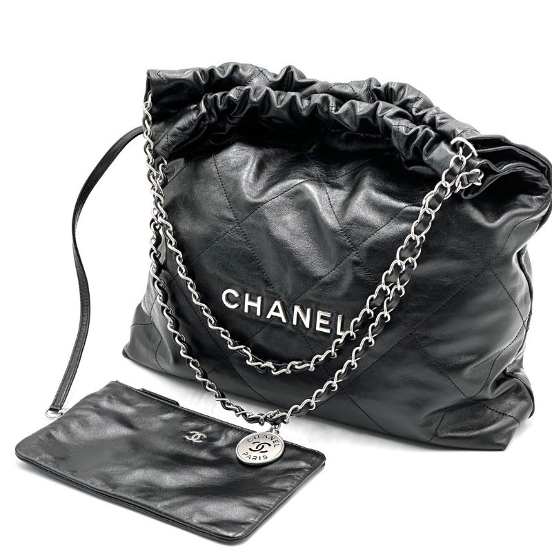 CHANEL 22 Bag - 黑銀中號-1