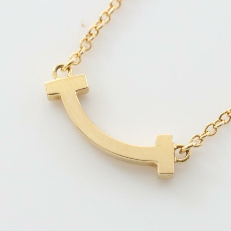 【日本直送】 T-smile mini necklace K18YG diamond Yellow Gold-1