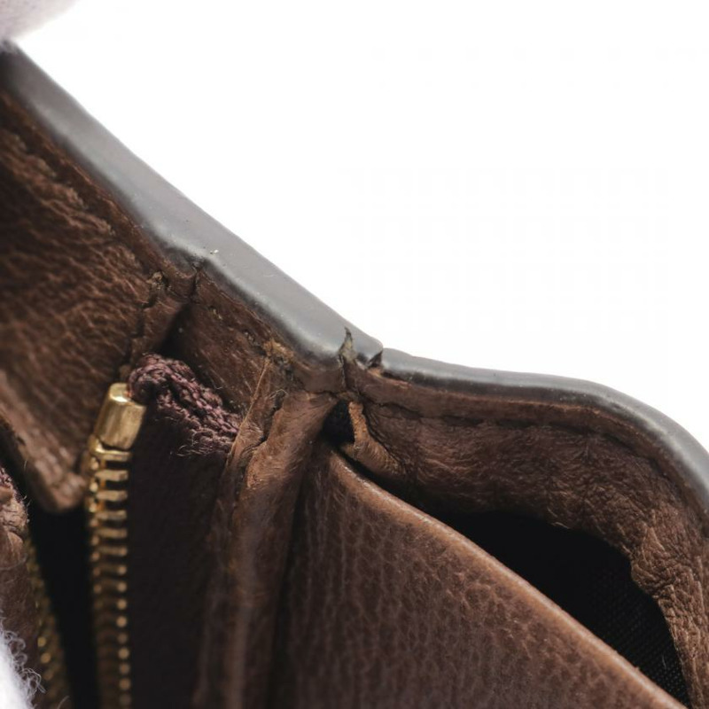 【日本直送】 Ophidia 雙G SUPREME Sherry line 對折皮夾 PVC 真皮 帆布 米色 深棕色 多彩色-7