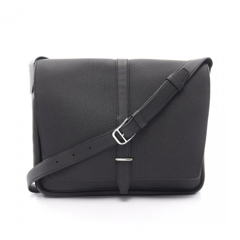 【日本直送】 Steve light 肩包 Togo小公牛皮 黑色 銀色五金 C刻印-0