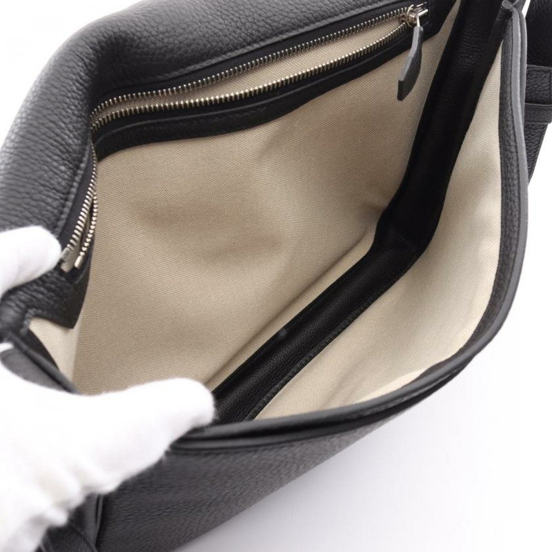 【日本直送】 Steve light 肩包 Togo小公牛皮 黑色 銀色五金 C刻印-2