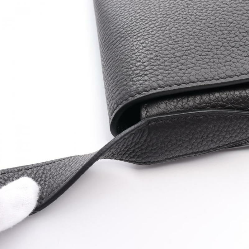 【日本直送】 Steve light 肩包 Togo小公牛皮 黑色 銀色五金 C刻印-5