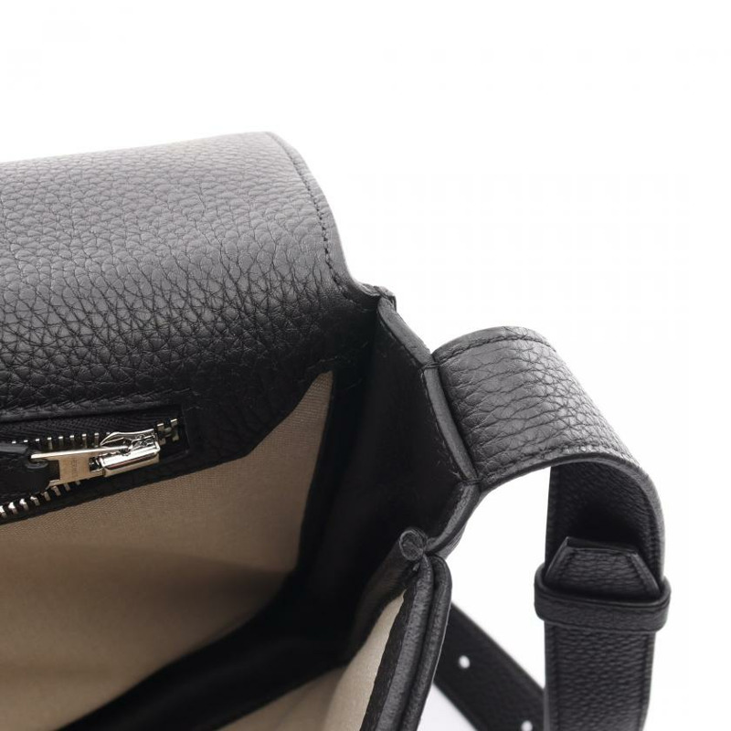 【日本直送】 Steve light 肩包 Togo小公牛皮 黑色 銀色五金 C刻印-7